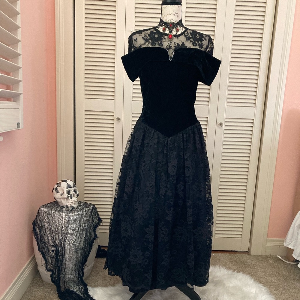 Rare Vintage Gothic Vampy/ Victorian Princess Gown